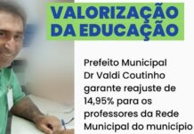 Prefeito Valdir Coutinho anuncia reajuste de 14,95% no salário de professores da rede municipal de Independência