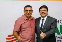 Prefeito Olavo Júnior se reúne com governador Rafael Fonteles em Teresina