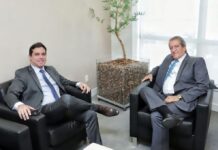 Deputado Júnior Mano se reúne com o presidente do PL Valdemar Costa visando as eleições de 2024