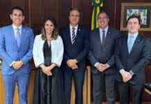 Deputada Gabriella Aguiar tem reunião com ministro Camilo Santana em Brasilia