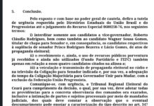 Liminar de ministro suspende apoio da: Federação União Progressista na chapa dede do •Ciro Gomes